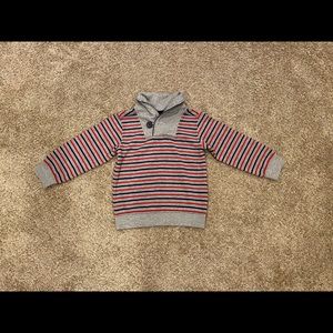 Kapital K Sz 4 Grey Sweater w/ Red/Navy Stripes!